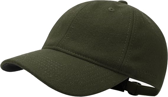 GADIEMKENSD Unstructured Wool Baseball Caps Winter Warm Hat Adjustable