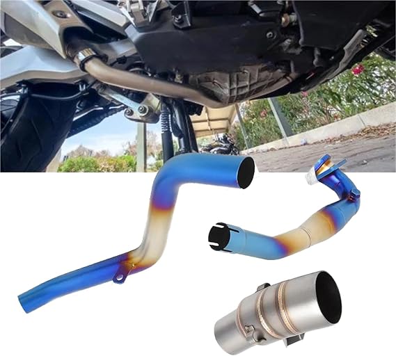 Exhaust Accessories Motorcycle Accessories For H-ONDA X-ADV750 X ADV 750 Exhaust Front Middle Link Pipe(Blue)