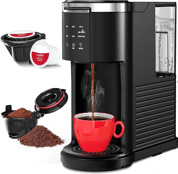 COWSAR Single Serve Coffee Pod Maker for K Cup & Ground Coffee