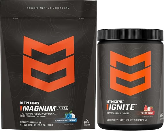 MTN OPS Magnum Clear Blue Raspberry Coconut & Ignite Tiger's Blood Bundle