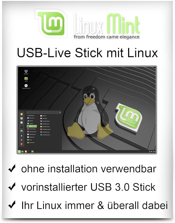 Linux Mint mit 64 Bit - Live Version - bootfähig - Betriebssystem