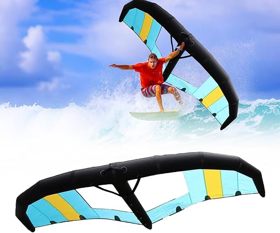 Inflatable Surfing Wing 4㎡ / 5㎡ / 6㎡, Lightweight Handheld Inflatable Surf Wing Inflatable Wing with Window, Wind Surfing Kite Water Sports Equipment Kite Surfing Gear Boating,5㎡