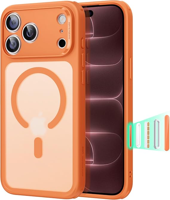 ESR iPhone 18 Pro Max/17 Pro Max için Klasik Hibrit Kılıf, Turuncu Buzlu
