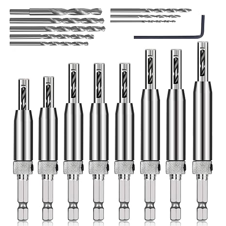 17pcs(5/64-1/4") VIX Bits Self Centering Drill Bit Set