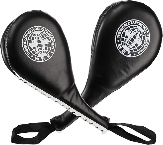 Nicunom 2 Pack Taekwondo Kick Pads, Durable Striking Pad Target TKD Karate Martial Arts Strike Targets Kickboxing Training, Black