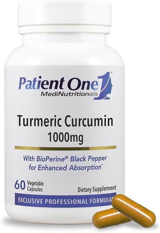 Patient One Turmeric Curcumin 1000mg + BioPerine Black Pepper | 60 Capsules