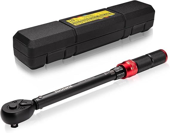Toolwiz 3/8-Inch Drive Click Torque Wrench 5-45 Ft-Lb/6.8-61 Nm