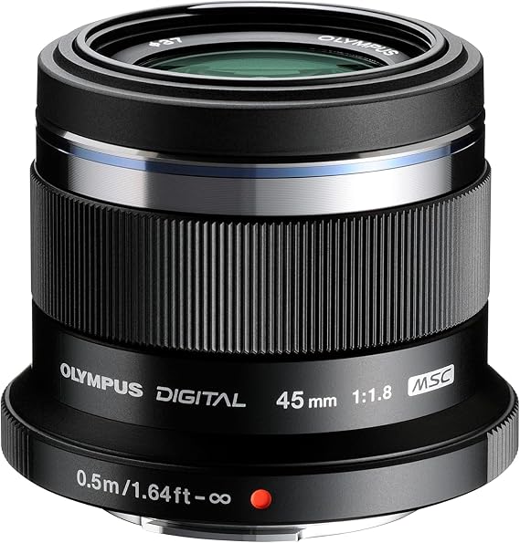 Olympus M. Zuiko Digital ED 45mm f1.8 (Black) Lens for Micro 4/3 Cameras - International Version