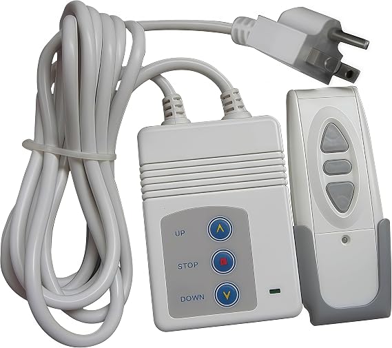315MHz Wireless Remote Control Kit for Projector Screen, Electric Curtains, Motorized Shade & Smart Home Devices with US Plug(White)