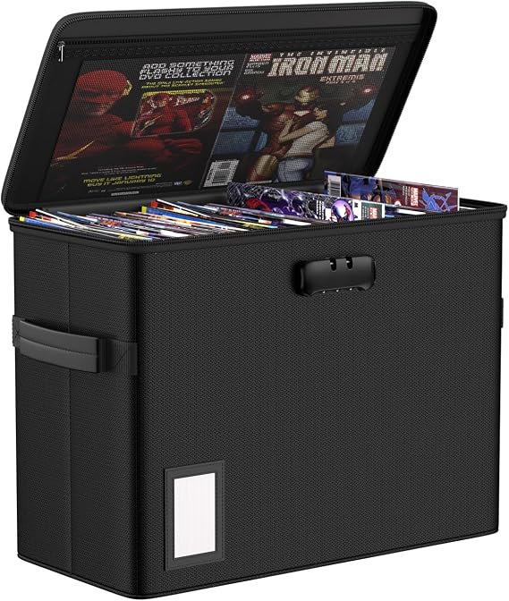 ENGPOW Fireproof Document Box Comic Book Storage,39.5 x 29 x 20cm