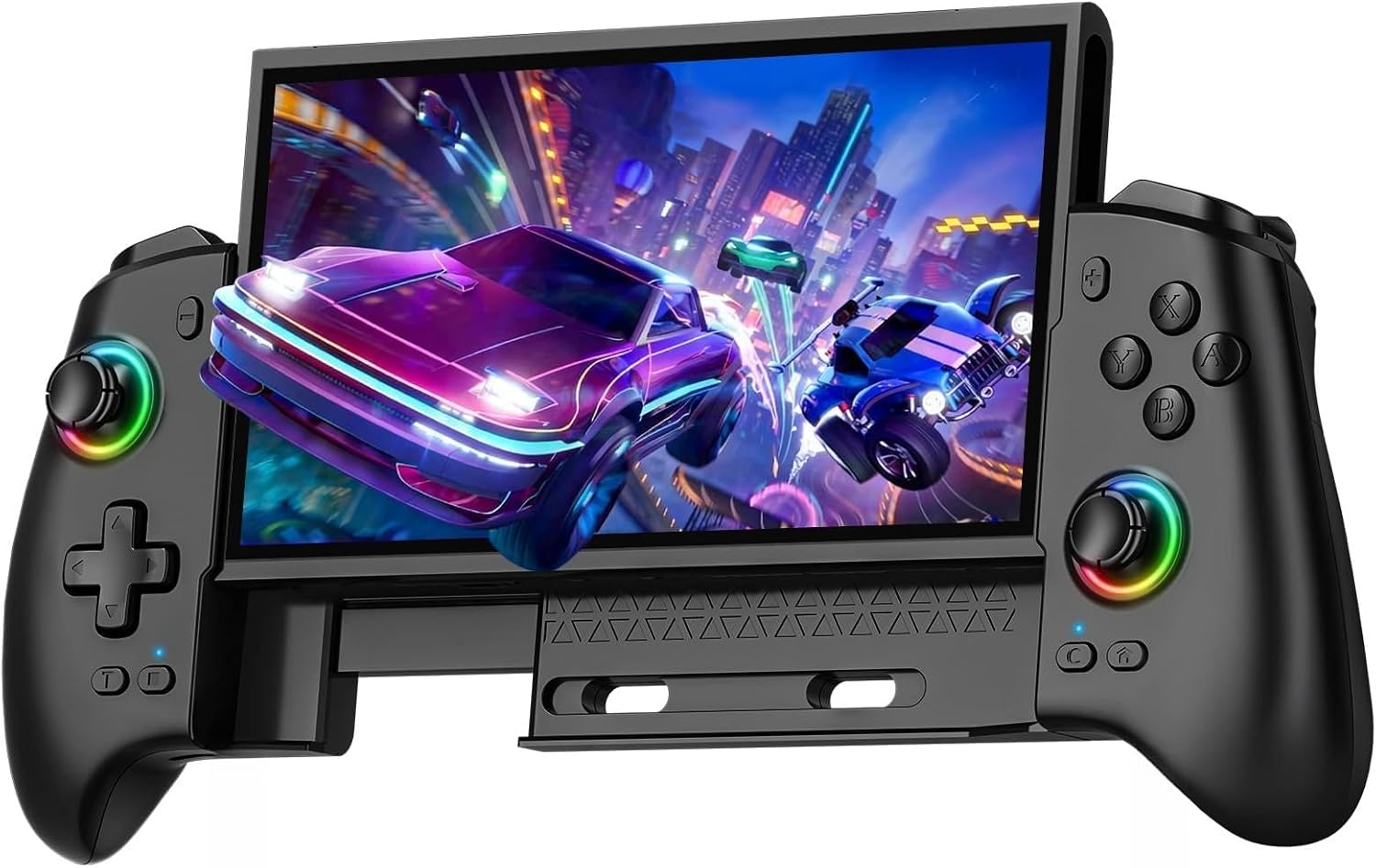ZRZLMVP Wireless Switch Pro Controller for Switch 2/Switch 1/Switch OLED - Stretchable PC Gaming Controller with 16 RGB Light, Hall Effekt Joysticks, Programmierbar, Wake Up, Turbo, Vibration