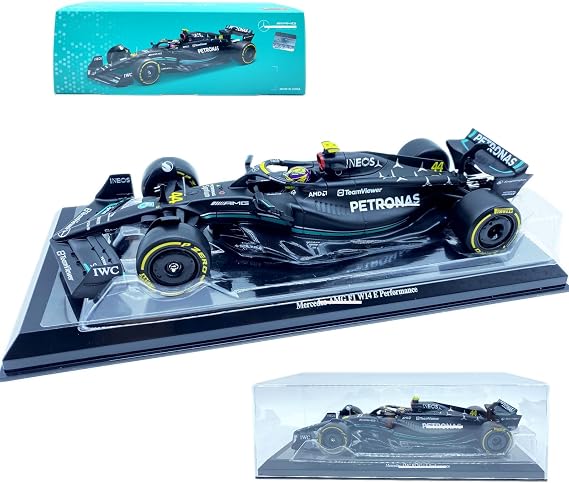 HTLNUZD 2023 New 1/24 F1Mercedes AMGW14#44 for Lewis Hamilton 1:24 Formula One F1W14#44 Alloy Racing Die Cast Car Static Adult Collection Model