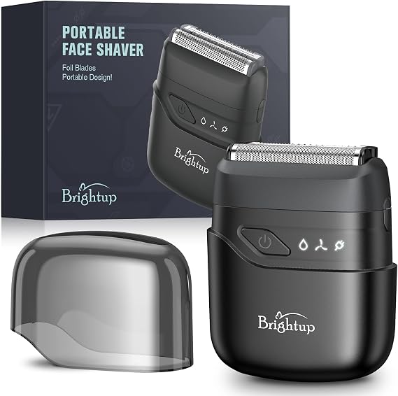 Brightup Electric Foil Shavers for Men Face, Mini Razor
