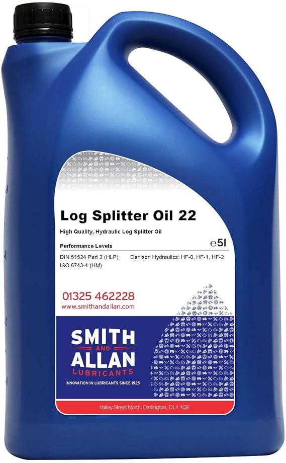 Premium Log Splitter Oil ISO 22 Hydraulic Oil VG22 5 Litre 5L