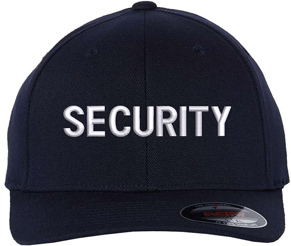 Security Fitted Baseball Hat Structured Uniform Guard Officer Pro-Formance Flexfit Cap