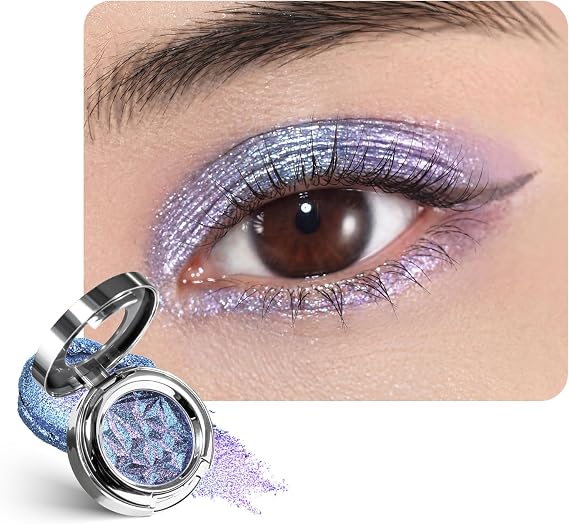 CHARMACY Multichrome Glitter Eyeshadow, Intense Color Shifting Creamy Eye Shadows, Highly Pigmented, Metallic Shimmer Eyeshadow #812