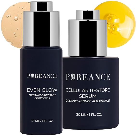 Pureance Correct & Restore Set - Dark Spot Corrector & Organic Bakuchiol Serum