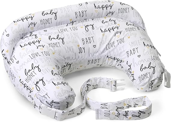 Boppy Deluxe Nursing Pillow, Breast and Bottle Feeding Support, Ergonomic Shape to Support with Mother and Baby, Full Padding, Removable and Machine Washable, 0M +