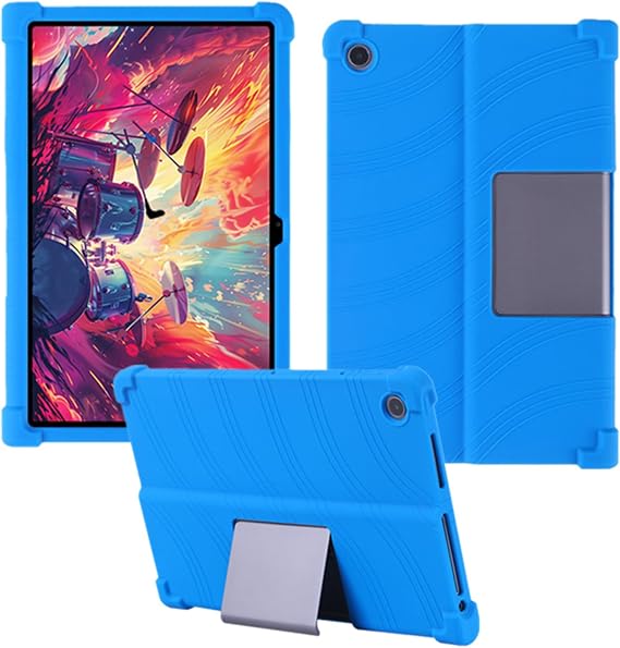 Case for Lenovo Tab Plus 11.5 inch Released 2024 (TB351FU) Tablet,Kids Friendly Soft Silicone Adjustable Stand Cover for Lenovo Xiaoxin Pad Studio 11.5 2024 Tablet (Blue)