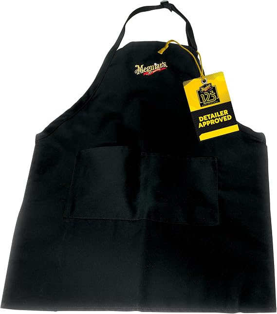 Meguiar's Shop Apron, Black, Soft Black Cotton Helps Protect Your Paint While You Detail