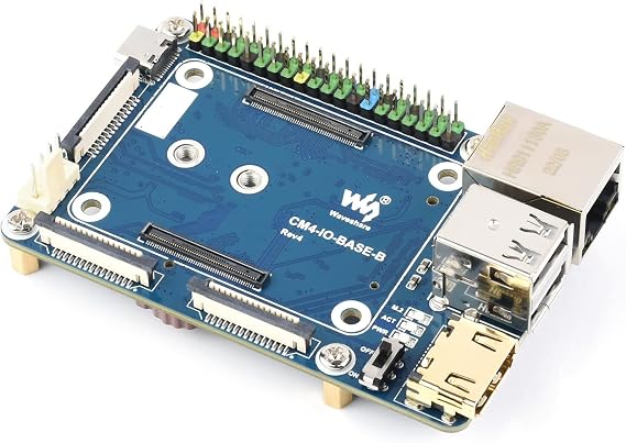 Waveshare Mini Base Board Designed for Raspberry Pi Compute Module 4 Powerful Functions in A Small Sized Body Suitable for Evaluating The Raspberry Pi CM4 Or Being Integrated Into End Products