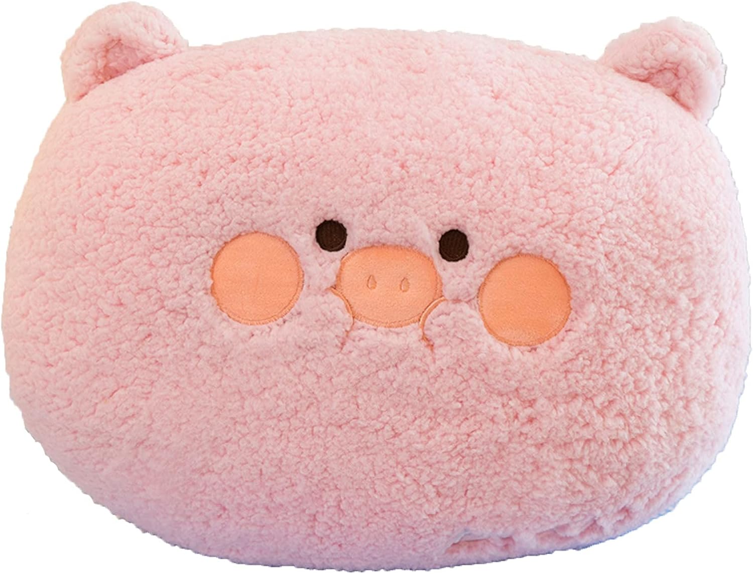 Piggy Plush Pillow, Cute Piggy Stuffed Animal Toys, Soft Piggy Plush Doll, Piggy Plushie Throw Pillow Birthday Xmas Gift for Kids Adults Boys Girls Pink, 13.7 inch