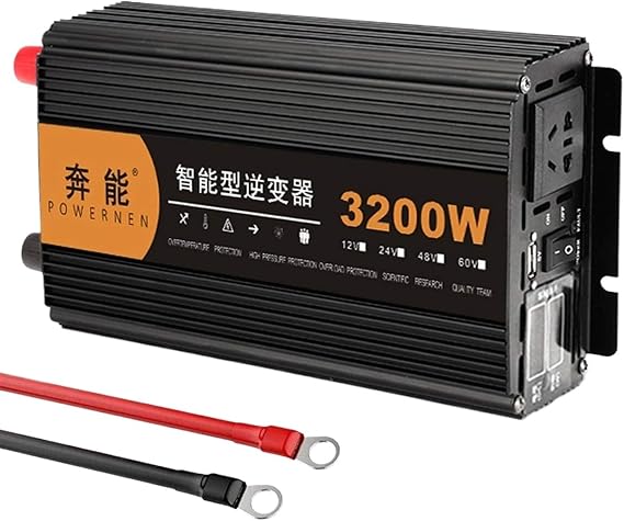 Inverters 12V to 220V 230V 240V 3200W 4000W 5000W 6000W 8000W 9000W 12000W 15000W 12V Pure Sine Wave Power Inverter 230V AC Output with USB Port - for Any Vehicle Boat 4000W