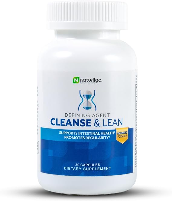 Max Muscle Naturaliga Cleanse and Lean Defining Agent Herbal Cleanse for Regularity w/Natural Detoxifying Ingredients for Gut Health Colon Detox Health and Bloating, 30 Count