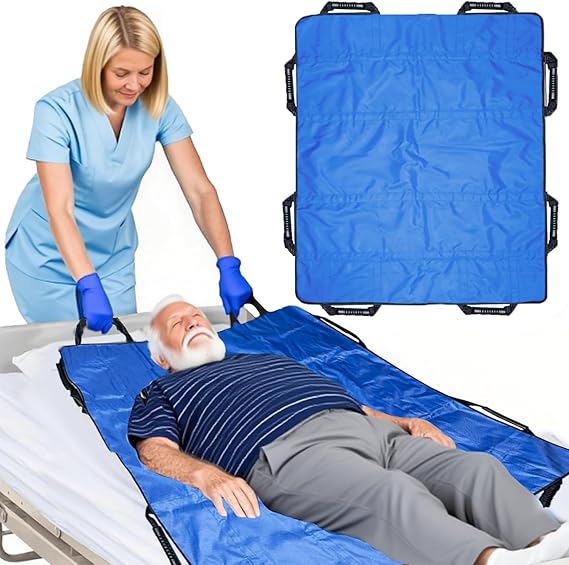 Positioning Bed Pad with Handles, 48" x 40" Transfer Sheet