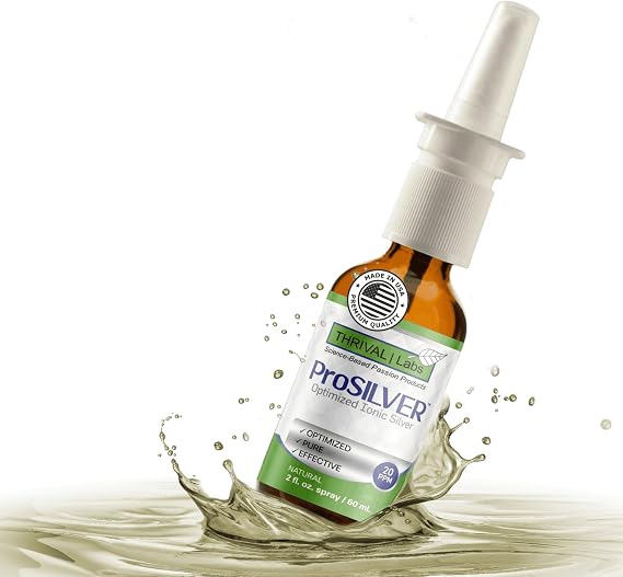 ProSILVER Ionic Colloidal Silver 20 PPM, Bio-Active Silver Liquid, High Absorption, Dark Glass Bottle, 2 oz