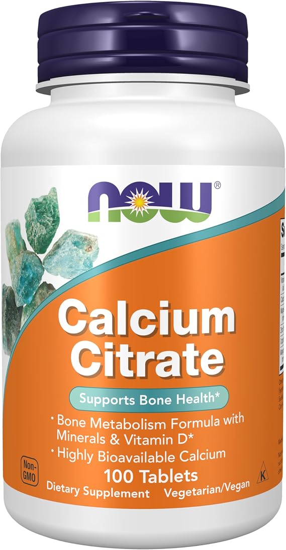 NOW Supplements, Calcium Citrate with Vit D, Magnesium, Zinc, 100 Tabs