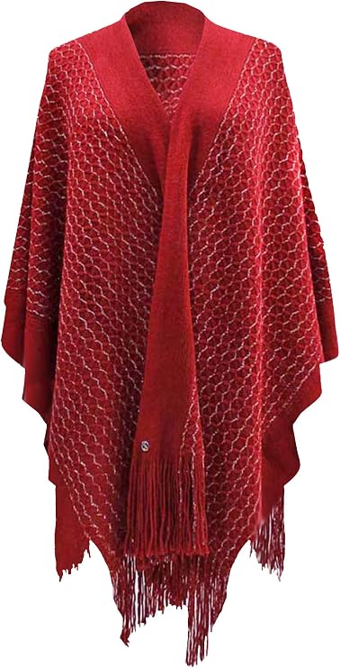Metallic Knit Shawl Wrap