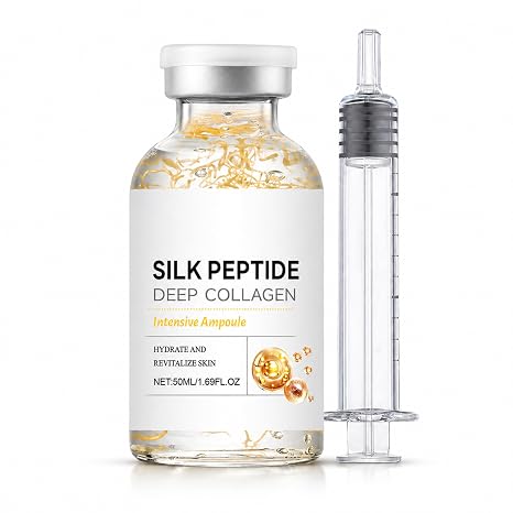 Silk Peptide Intensive Lifting Ampoule with Deep Collagen Serum - Visible Lifting and Firming Skin Ant-Aging Serum for Smoother Skin Wrinkles Smoothing & Collagen Support