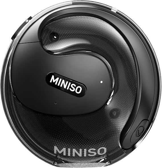 MINISO X15 PRO Translation Earbuds Open Ear Headphone Bluetooth 5.4 OWS AI Headphones Support 148 Languages Wireless Ear Buds with Earhooks IPX5 Waterproof Bluetooth Black(with AI)