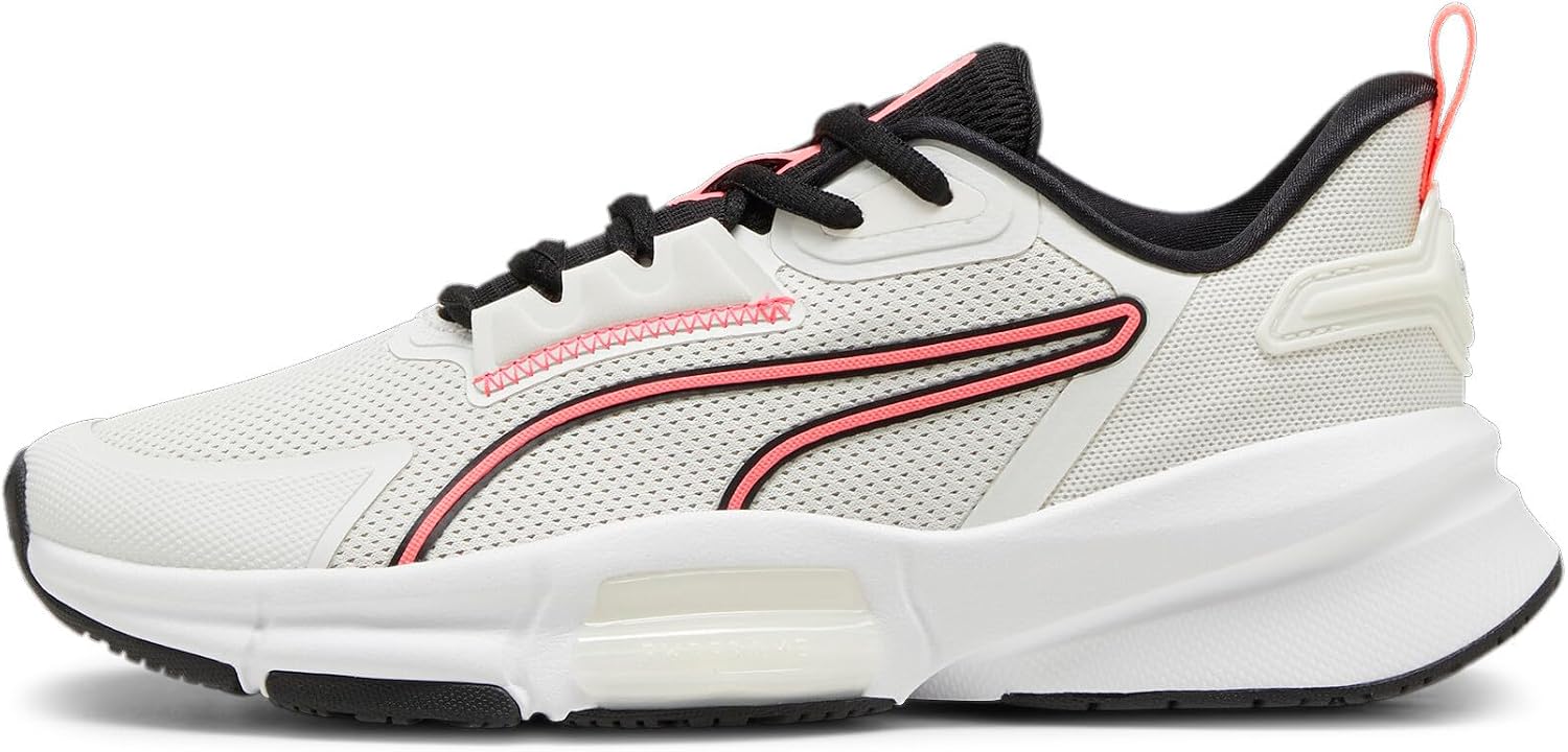 PUMA Female PWRFrame TR 3 Wns-Vapor Gray-PUMA Black-Sunset Glow Low Boot 36
