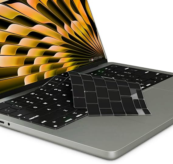 NovStrap MacBook Air 13 inç / 13.6 inç ile Uyumlu Klavye Koruyucu Türkçe Q, Ultra İnce Silikon Keyboard Cover, M2 M3 M4 M5 (A2681 A3113 A3240 A3449)
