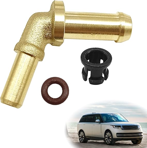 Thermostat Water Outlet Hose Connector LR048474 C2Z28258 LR049990 Compatible with Land Rover Sport Discovery Range Rover, Jaguar XJ XF XK 4 Velar 3.0 V6 5.0 V8