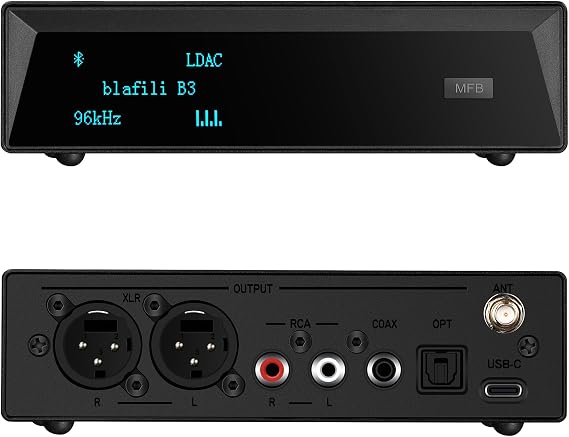 B3 Bluetooth Receiver for Mixers, DJ, PA & Stereo Systems | XLR, RCA, optical output, LDAC and aptX HD, ESS DAC, custom Bluetooth name, pairing password support