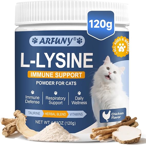 L-Lysine for Cats, Cat Immune Support, for Respiratory, Eye Function