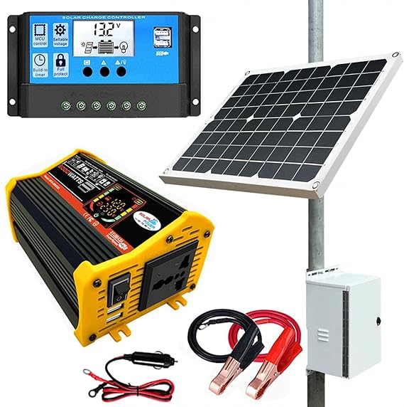 Complete Off-Grid Solar Power System Kit for Home, RV, Boat, Farm, and Shed