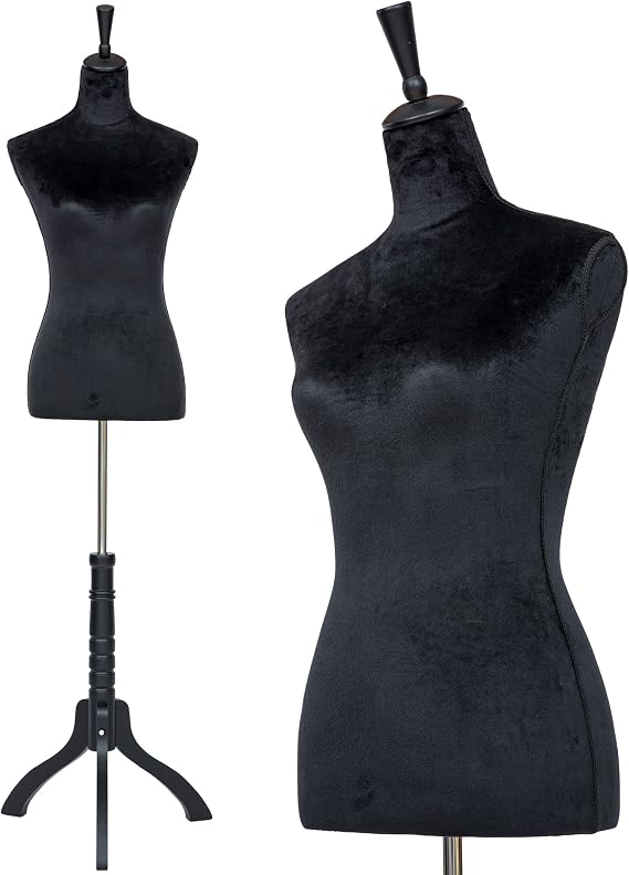 FDW | Female Mannequin Torso | Black | Height Adjustable Dress Form
