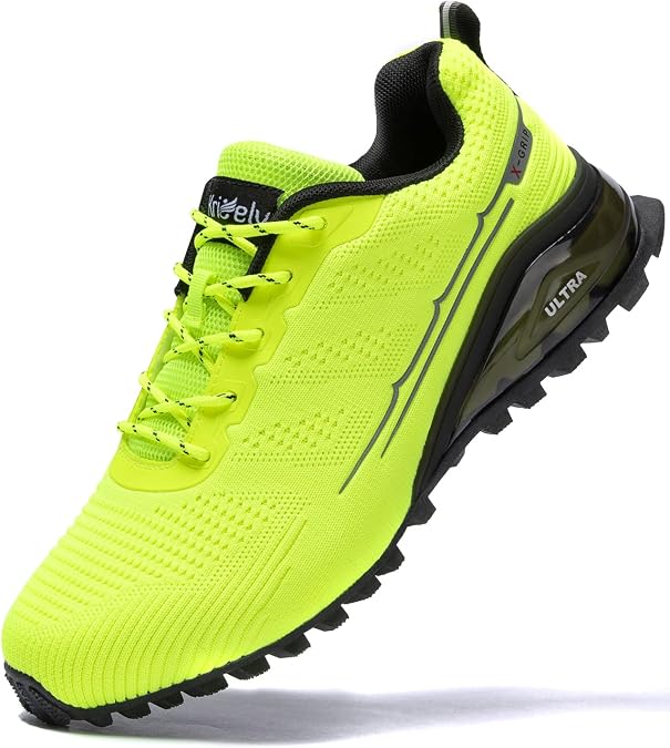 ikunka Men's Fashion Sneakers Lightweight Breathable Walking Shoes Tennis Cross Training Shoe Non Slip Trail Running Shoes