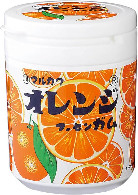 Marukawa Seika Orange Marble Gum Bottle 130g