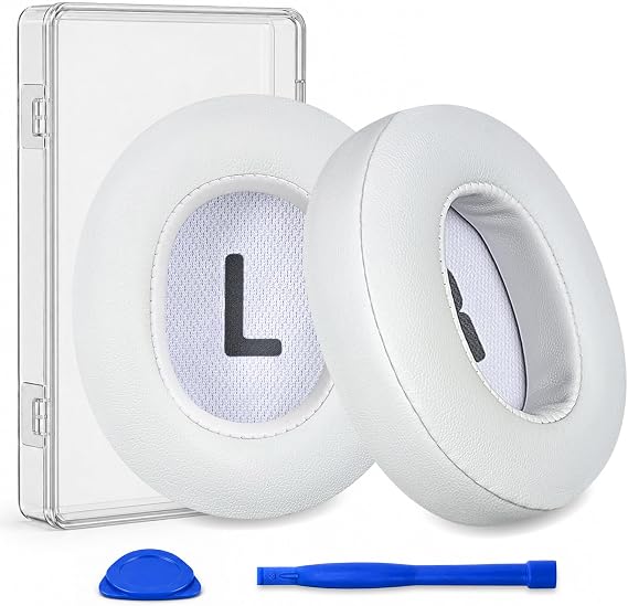 JBL Tune 700BT、710BT、720BT、Tune 750BTNC、760NC、770NCワイヤレスオーバーイヤーヘッドフォン、イヤークッション、イヤーカップカバー修理部品ホワイト