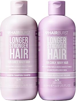 HAIR BURST Wavy & Curly Hair Shampoo and Conditioner Set   Sulfate, SLS, Paraben Free, CGM Approved - Nourishing Amino Acids, Almond Extract & Cherry Oil - Curl Enhancing, Frizz Control & Moisturising