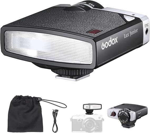 Godox Lux Junior Retro Camera Flash GN12 Vintage Universal Flash Speedlite