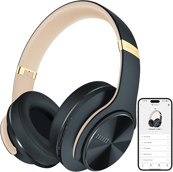 Doqaus Wireless Bluetooth Headphones Over Ear App Control