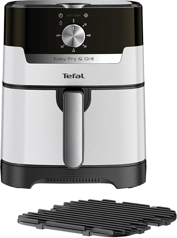 Tefal Easy Fry & Grill XL Classic Hot Air Fryer 4.2 L - 2-in-1 Airfryer with Grill Plate 80-200°C 60 Minute Timer Low Fat Frying Energy Saving Non-Stick & Dishwasher Safe EY501A