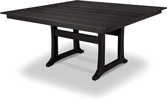 Trex Outdoor FurnitureTM Farmhouse Trestle 59" Dining Table in Charcoal Black