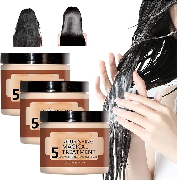 Nourishing Magical Treatment, Magical Hair Mask,Karasell Collagen Hair Mask,5 Seconds to Restore Soft Hair,Deep Conditioner for Dry Damaged Hair,Keratin Magical Hair Treatment (3PC)